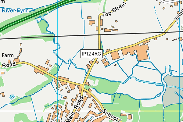 IP12 4RG map - OS VectorMap District (Ordnance Survey)