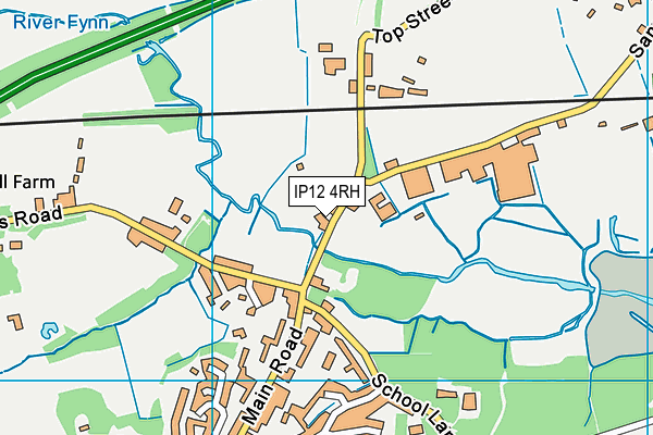 IP12 4RH map - OS VectorMap District (Ordnance Survey)