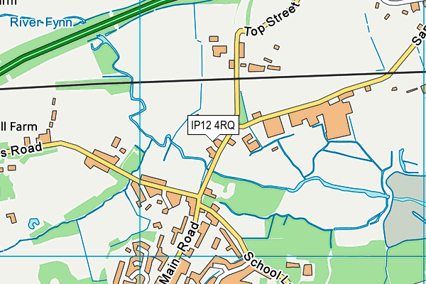 IP12 4RQ map - OS VectorMap District (Ordnance Survey)