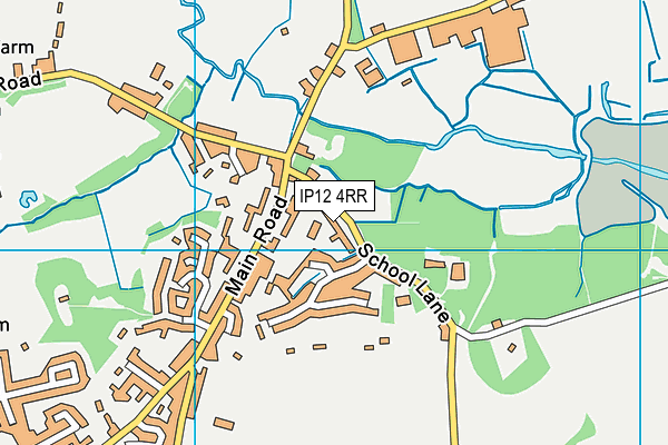 IP12 4RR map - OS VectorMap District (Ordnance Survey)