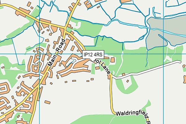 IP12 4RS map - OS VectorMap District (Ordnance Survey)