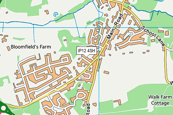 IP12 4SH map - OS VectorMap District (Ordnance Survey)