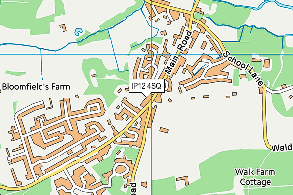 IP12 4SQ map - OS VectorMap District (Ordnance Survey)