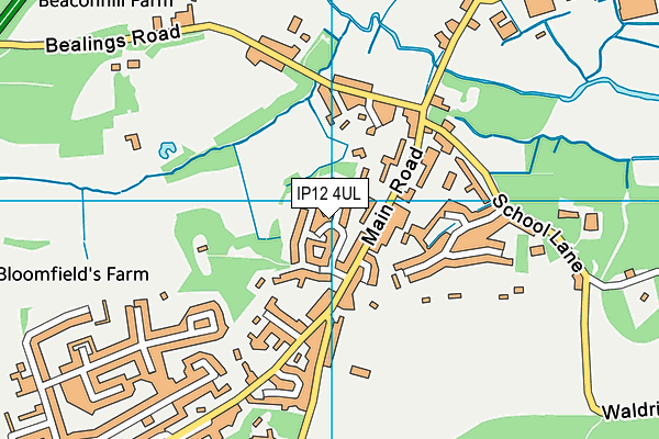 IP12 4UL map - OS VectorMap District (Ordnance Survey)