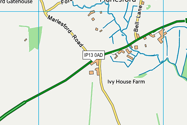 IP13 0AD map - OS VectorMap District (Ordnance Survey)