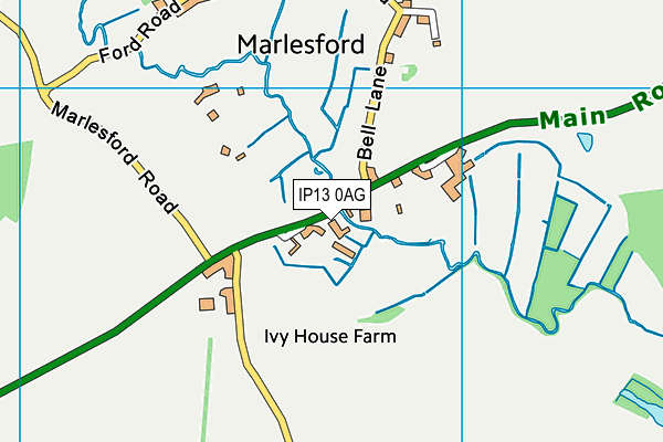 IP13 0AG map - OS VectorMap District (Ordnance Survey)