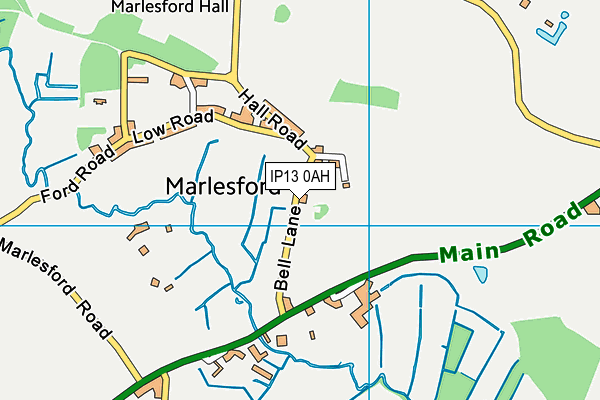 IP13 0AH map - OS VectorMap District (Ordnance Survey)