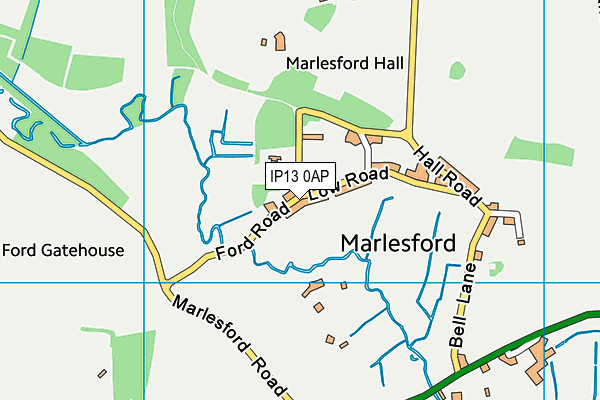 IP13 0AP map - OS VectorMap District (Ordnance Survey)