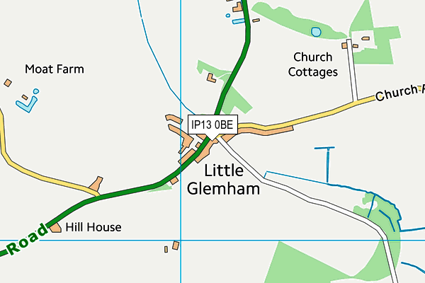 IP13 0BE map - OS VectorMap District (Ordnance Survey)