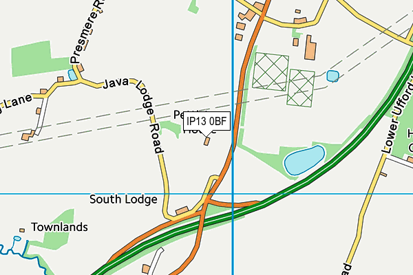 IP13 0BF map - OS VectorMap District (Ordnance Survey)