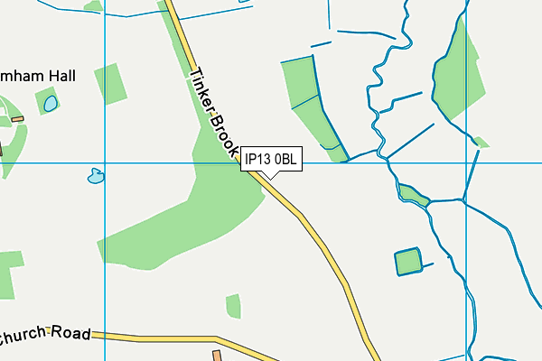 IP13 0BL map - OS VectorMap District (Ordnance Survey)