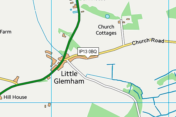 IP13 0BQ map - OS VectorMap District (Ordnance Survey)