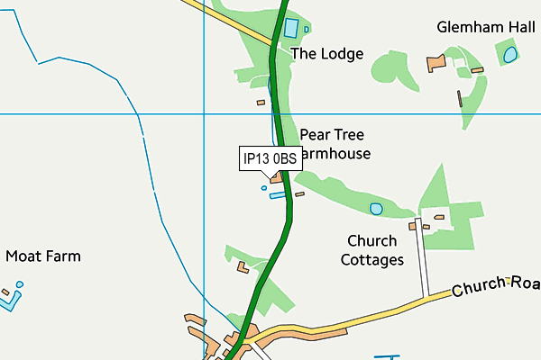 IP13 0BS map - OS VectorMap District (Ordnance Survey)