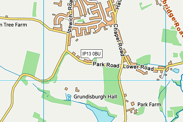 IP13 0BU map - OS VectorMap District (Ordnance Survey)