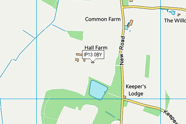 IP13 0BY map - OS VectorMap District (Ordnance Survey)