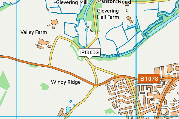 IP13 0DG map - OS VectorMap District (Ordnance Survey)