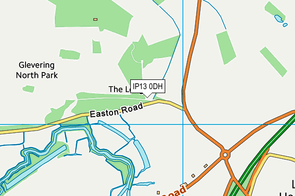 IP13 0DH map - OS VectorMap District (Ordnance Survey)