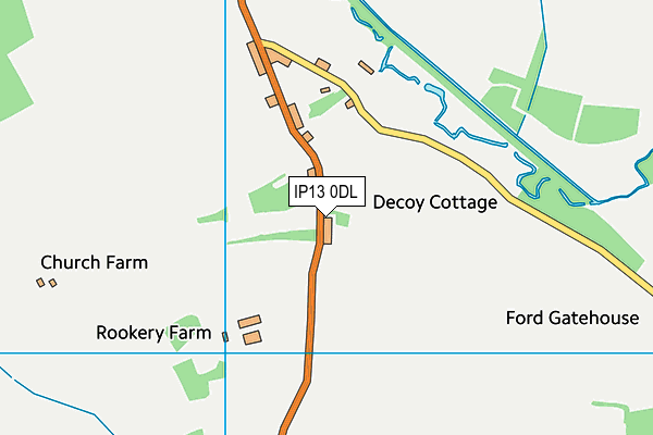 IP13 0DL map - OS VectorMap District (Ordnance Survey)