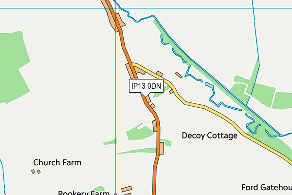 IP13 0DN map - OS VectorMap District (Ordnance Survey)