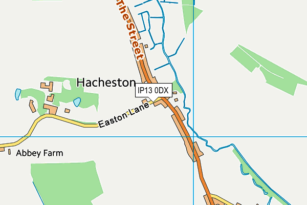 IP13 0DX map - OS VectorMap District (Ordnance Survey)