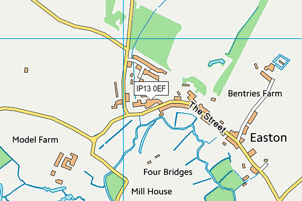 IP13 0EF map - OS VectorMap District (Ordnance Survey)