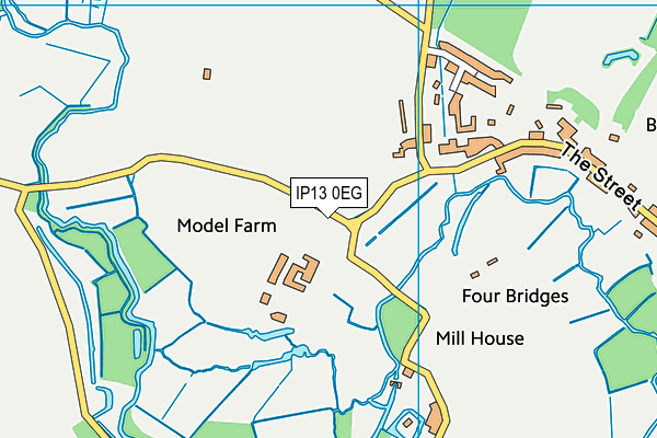 IP13 0EG map - OS VectorMap District (Ordnance Survey)