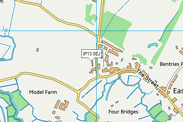 IP13 0EJ map - OS VectorMap District (Ordnance Survey)