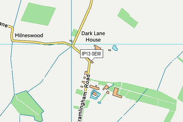 IP13 0EW map - OS VectorMap District (Ordnance Survey)