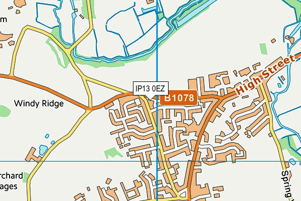 IP13 0EZ map - OS VectorMap District (Ordnance Survey)