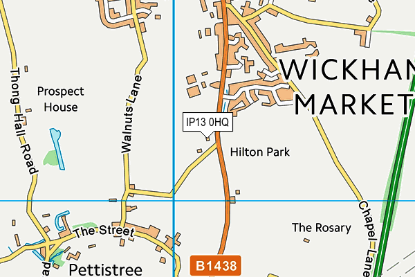 IP13 0HQ map - OS VectorMap District (Ordnance Survey)