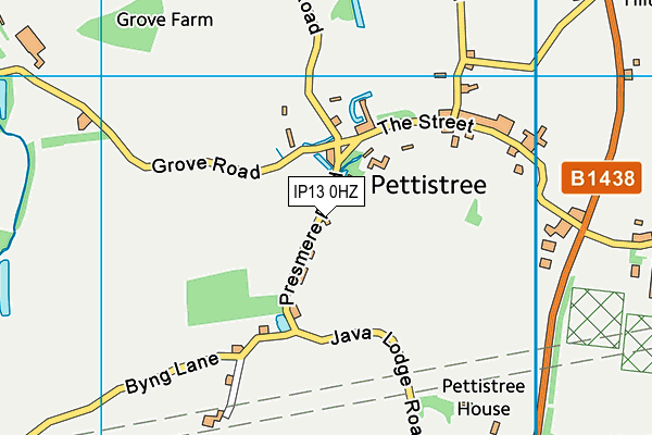 IP13 0HZ map - OS VectorMap District (Ordnance Survey)
