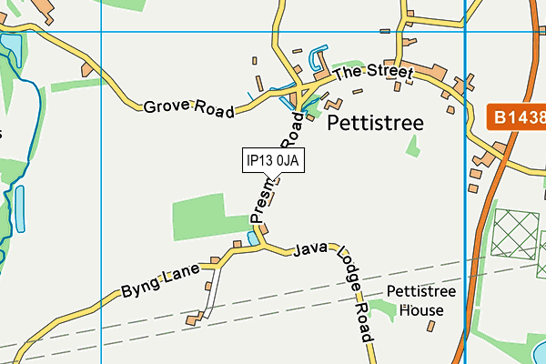 IP13 0JA map - OS VectorMap District (Ordnance Survey)