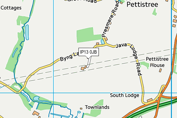 IP13 0JB map - OS VectorMap District (Ordnance Survey)