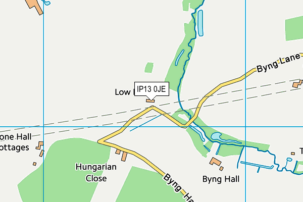 IP13 0JE map - OS VectorMap District (Ordnance Survey)