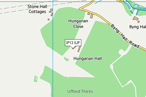 IP13 0JF map - OS VectorMap District (Ordnance Survey)