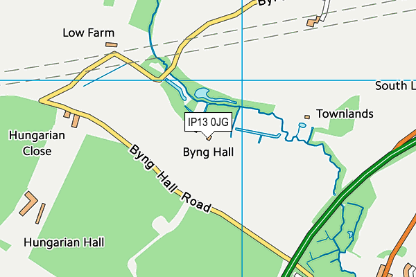 IP13 0JG map - OS VectorMap District (Ordnance Survey)