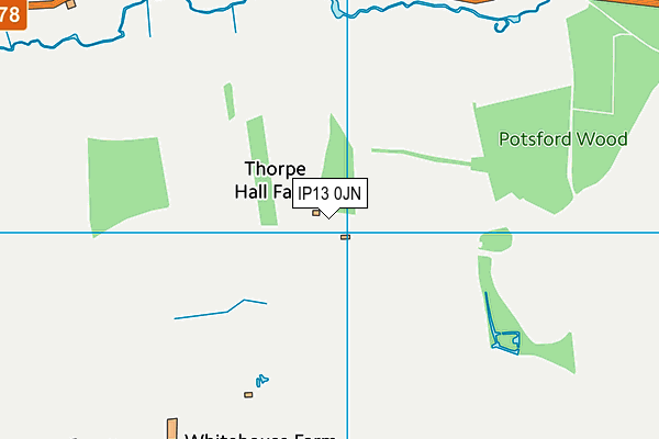 IP13 0JN map - OS VectorMap District (Ordnance Survey)