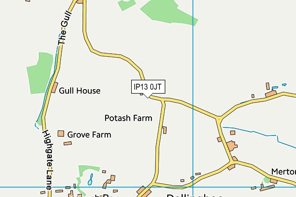 IP13 0JT map - OS VectorMap District (Ordnance Survey)