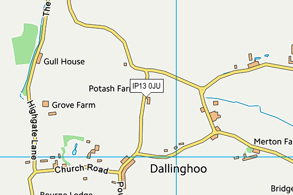 IP13 0JU map - OS VectorMap District (Ordnance Survey)