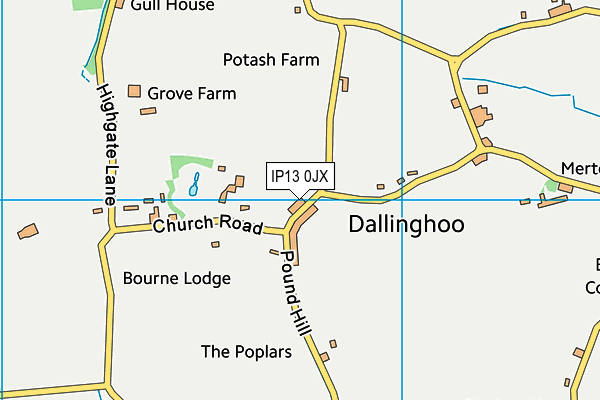 IP13 0JX map - OS VectorMap District (Ordnance Survey)