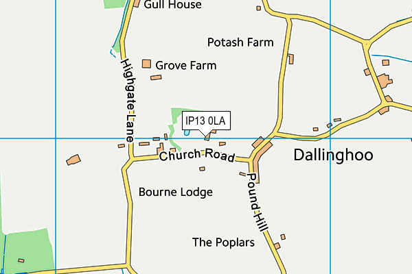 IP13 0LA map - OS VectorMap District (Ordnance Survey)