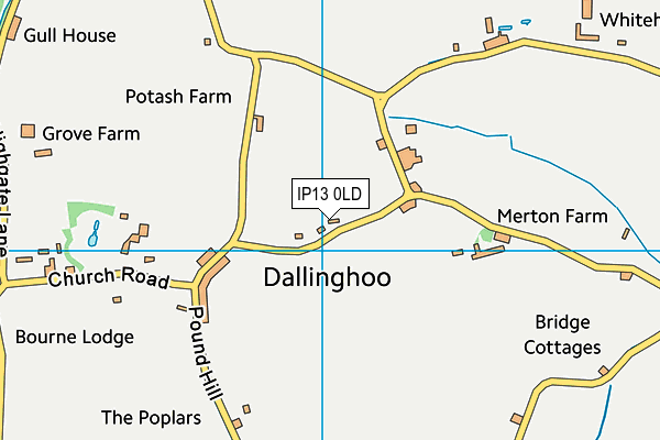 IP13 0LD map - OS VectorMap District (Ordnance Survey)