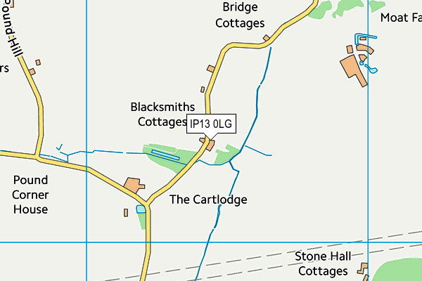 IP13 0LG map - OS VectorMap District (Ordnance Survey)