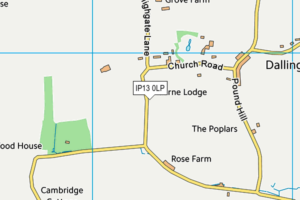 IP13 0LP map - OS VectorMap District (Ordnance Survey)