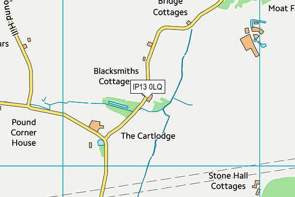 IP13 0LQ map - OS VectorMap District (Ordnance Survey)