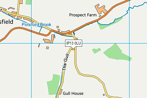 IP13 0LU map - OS VectorMap District (Ordnance Survey)