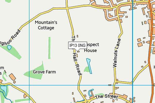 IP13 0NG map - OS VectorMap District (Ordnance Survey)