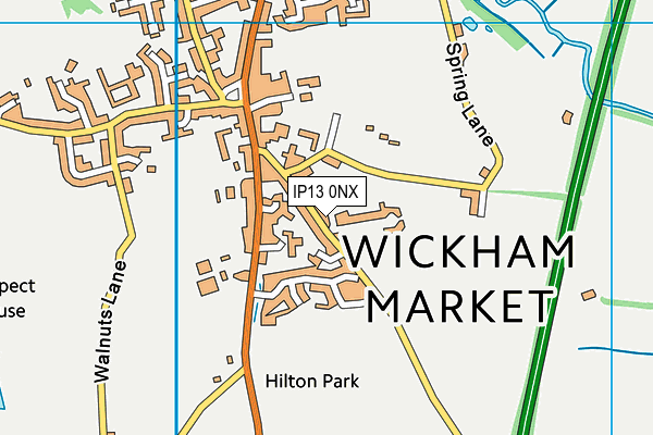 IP13 0NX map - OS VectorMap District (Ordnance Survey)