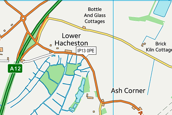 IP13 0PE map - OS VectorMap District (Ordnance Survey)