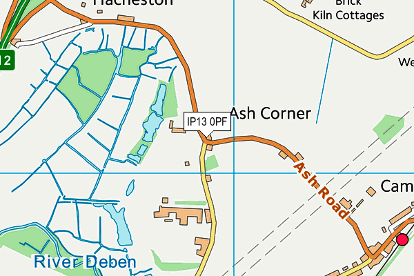 IP13 0PF map - OS VectorMap District (Ordnance Survey)